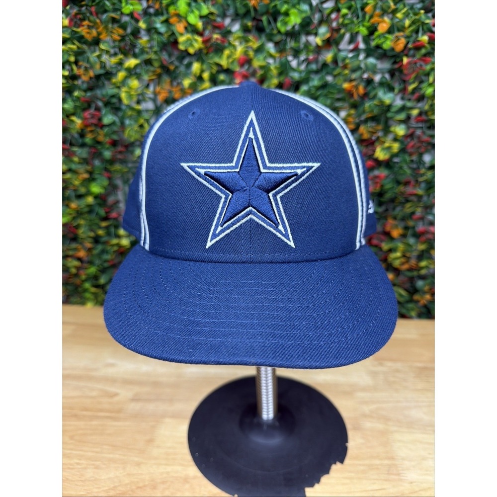 Dallas Cowboys NFL New Era Basic 9Fifty‎ Fitted Hat Size 7 1/2 Navy Blue White